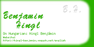 benjamin hingl business card